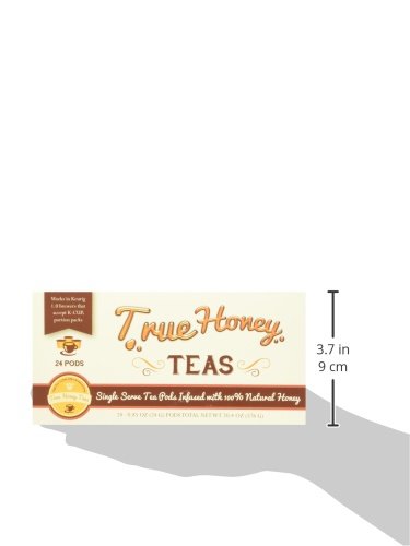 True Honey English Breakfast Tea Pods - Honey Crystals Blended in Every Tea Pod - Strong Antioxidant Support - All Natural Organic Herbal Caffeinated Tea 22 Count