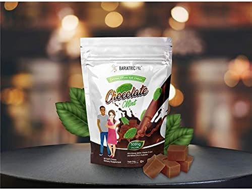 BariatricPal Sugar-Free Calcium Citrate Soft Chews 500mg with Probiotics (90 Count) - Chocolate Mint