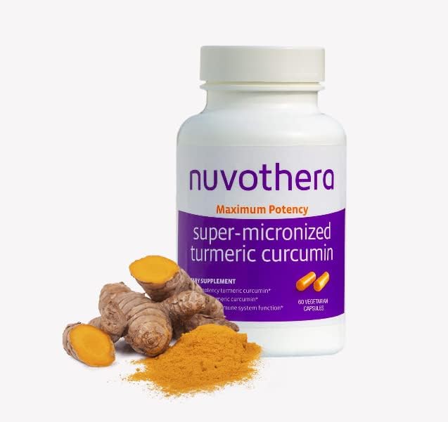 Super-Micronized Turmeric Curcumin Capsules 1-Month Supply Rapid Absorption, Whole Root, Non-GMO, Supports Joint, Skin, Gut Health & Antioxidants (60 Capsules)