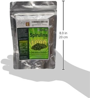 Sunlit Best - USDA Organic Spirulina Tablet - Natural Super Greens Supplements for Immune Support, Gut Health & Boost Energy Tablets with Chlorophyll, Vegan & High Protein Non GMO, 1000 Superfood Tabs