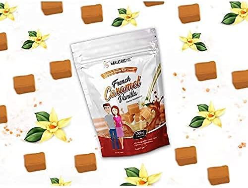 BariatricPal Sugar-Free Calcium Citrate Soft Chews 500mg with Probiotics (90 Count) - French Caramel Vanilla