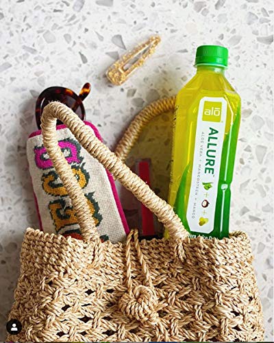 ALO Aloe Vera Juice Drink | ALLURE - Mangosteen + Mango | 16.9 fl oz, Pack of 12 |Plant-Based Drink with Real Aloe Pulp