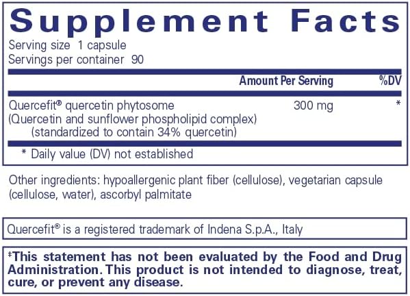 Pure Encapsulations Quercetin UltraSorb | Enhanced-Absorption Cellular, Immune, and Cardiovascular Support | 90 Capsules