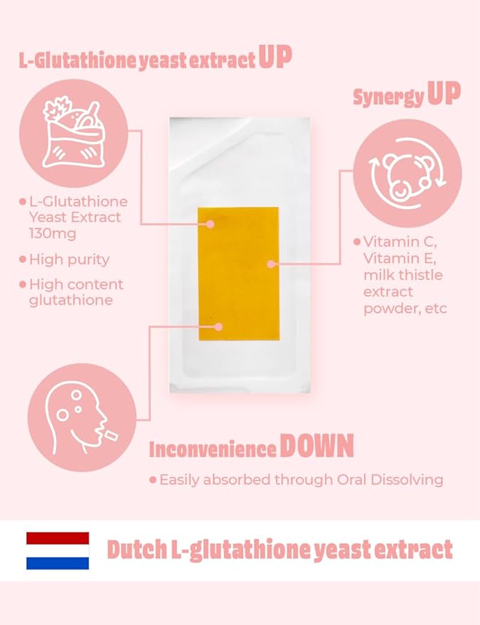 Power Glutathione Max Edible Film Type 1 Pack - Fast Absorption (325mg x 30 Films)