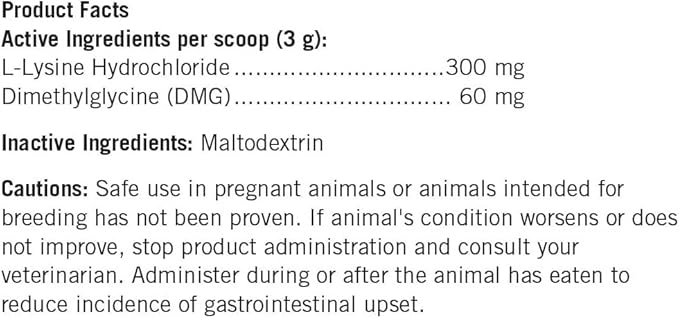 FELO LYSINE - L-Lysine Powder for Cats 300 mg (Thomas Pet Earlier), 1 Kg or 2.2 lb