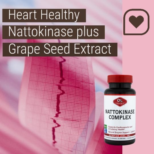 Olympian Labs Nattokinase Complex with Grape Seed Extract Herbal Supplements, Superior Heart Health Support - 30 Daily Capsules