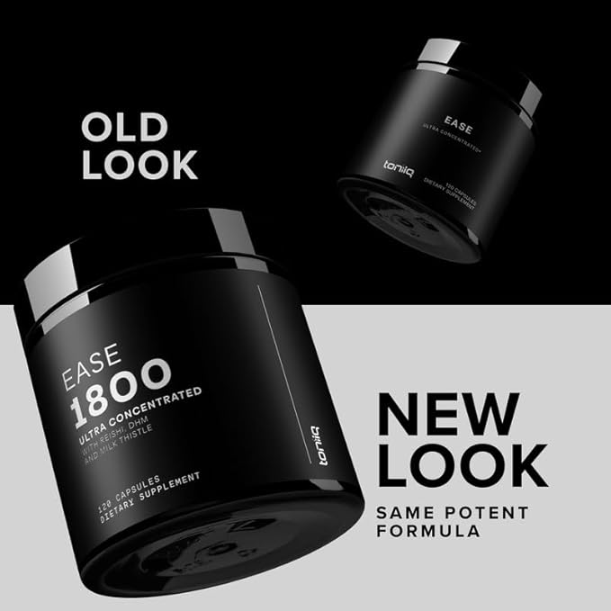 Toniiq Ease with DHM - Full Liver Support for a Night Out - 120 Capsules - 50x Super Concentrated Extract