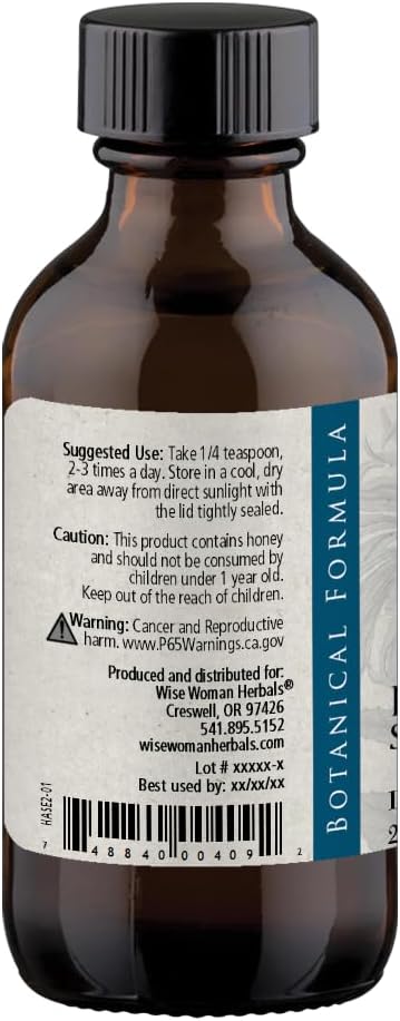 Wise Woman Herbals Hawthorn Berry Solid Extract 4:1, Alcohol-Free Extra Strength, Promotes Healthy Circulation, Antioxidant Protection, Herbal Cardiovascular Support, 2 Fl Oz