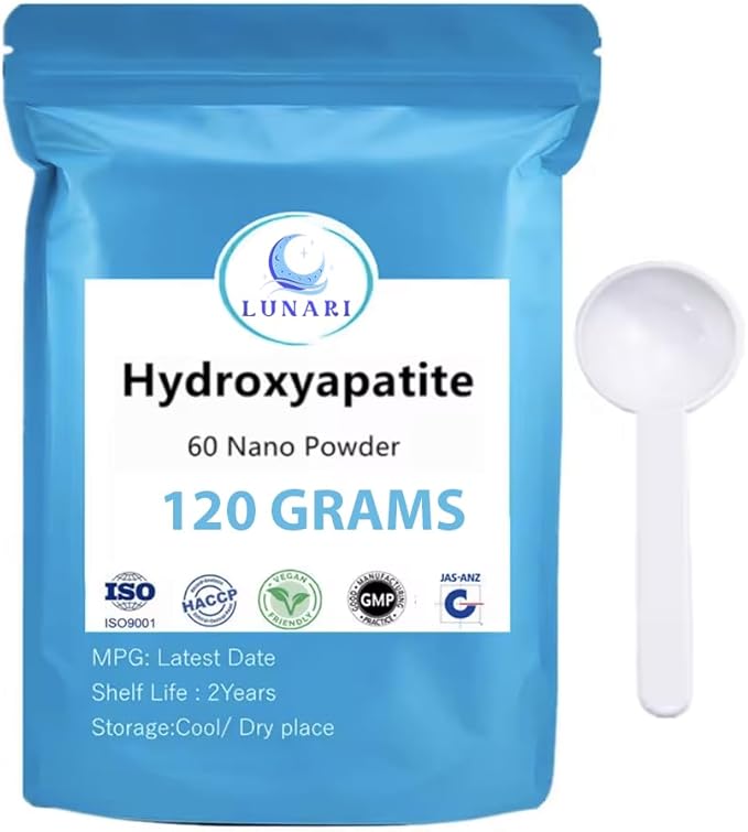 99.5% Pure Nano Hydroxyapatite Powder for DIY Toothpaste, Teeth Whitening & Soap Making 120 Grams