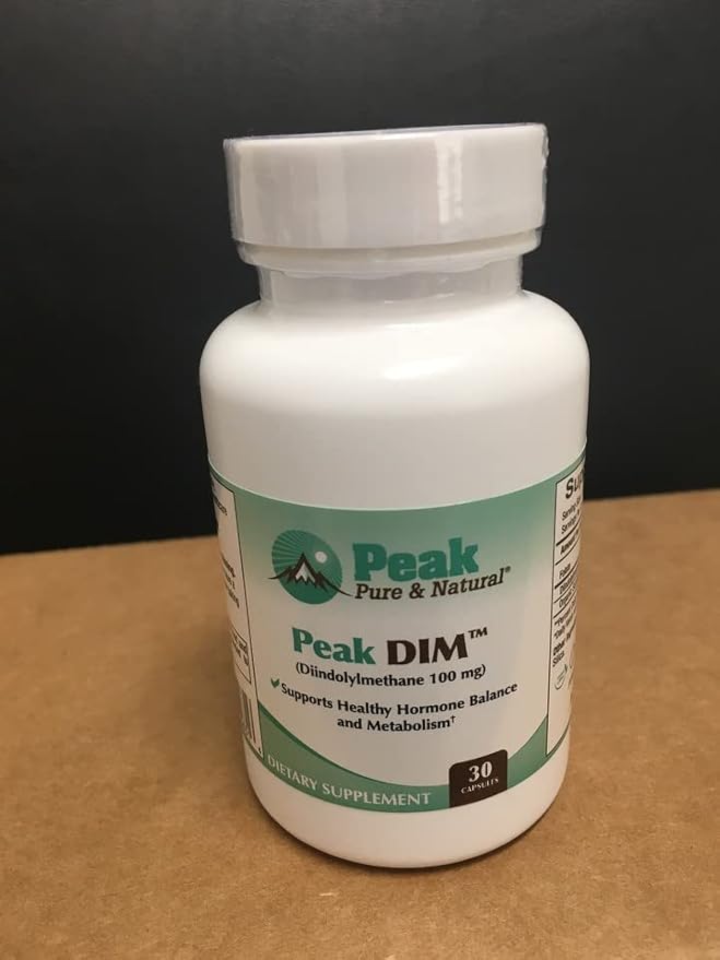 Peak Pure & Natural Peak DIM - Support Healthy Hormone & Estrogen Balance - Metabolism Support Supplement | 100mg - 30 Capsules