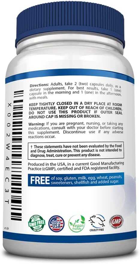 Brainol - The Smartest Choice For A Brain Boosting Nootropic - Enhance Mental Performance, Focus and Clarity - With DMAE, Huperzine A, BioPerine - Vegan-Friendly - 180 Capsules - 3 Month Supply