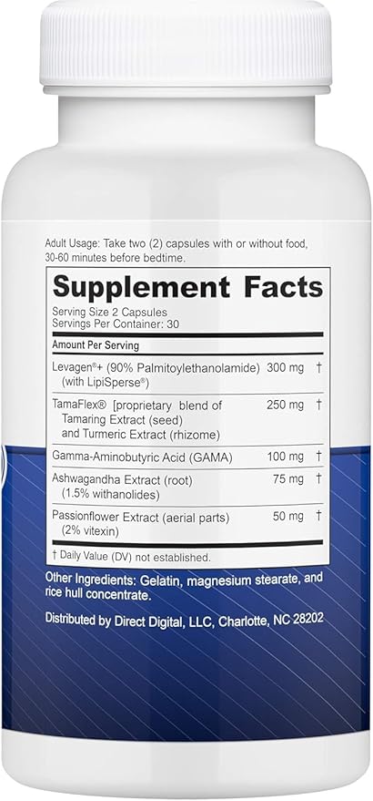 Instaflex PM Nighttime Joint Support with Levagen, Tamaflex, GABA, Ashwagandha, Passionflower Extract, Mobility, Sleep Support -120 Capules