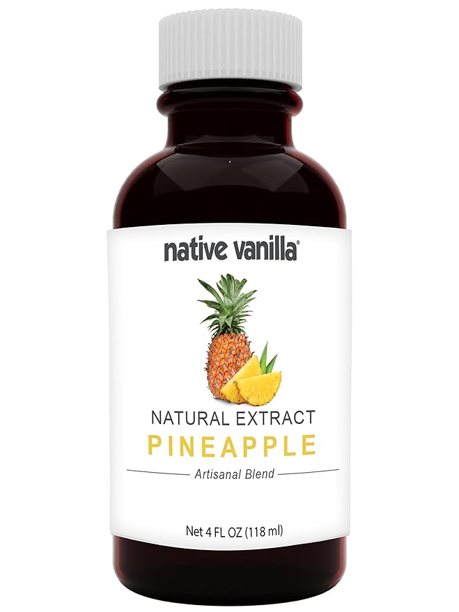 Native Vanilla - Pineapple Flavor - 4 Fl Oz - Pure Flavors and Extracts - Perfect for Cooking, Baking, and Dessert Crafting