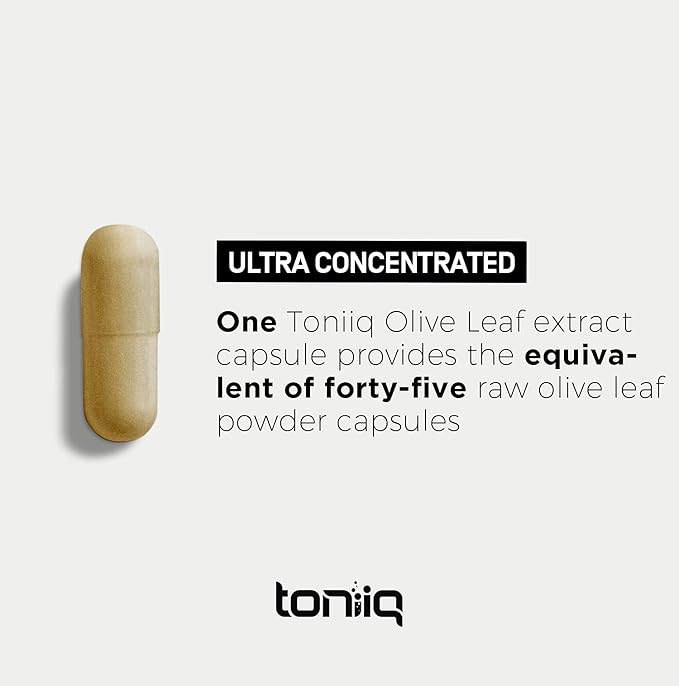 Olive Leaf Extract - Ultra High Potency 45:1 Extract with 50% Oleuropein - Highly Concentrated - Third-Party Lab Tested - 120 Capsules