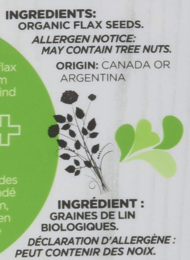 Elan Organic Flax Seed, 9.7 oz, Whole Seeds, Raw Seeds, Non-GMO, Vegan, Gluten-Free, Kosher, High in Fiber, Gels Easily (Pack of 2)