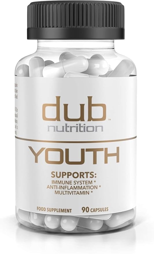 Youth - Formula with Acai, Resveratrol, Curcumin, Vitamins A, C, D, E, B12, and CoQ10 - Supports Immunity and Mobility - 90 Capsules