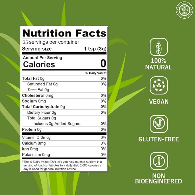 Pride of India | Lemongrass Powder 3.53 oz (100 gm) resealable pouch pack | Ideal for Cooking & Drinks | Perfect seasoning for Juices, Smoothies, Marinades | Gourmet Condiment, Pure & Fresh, Vegan