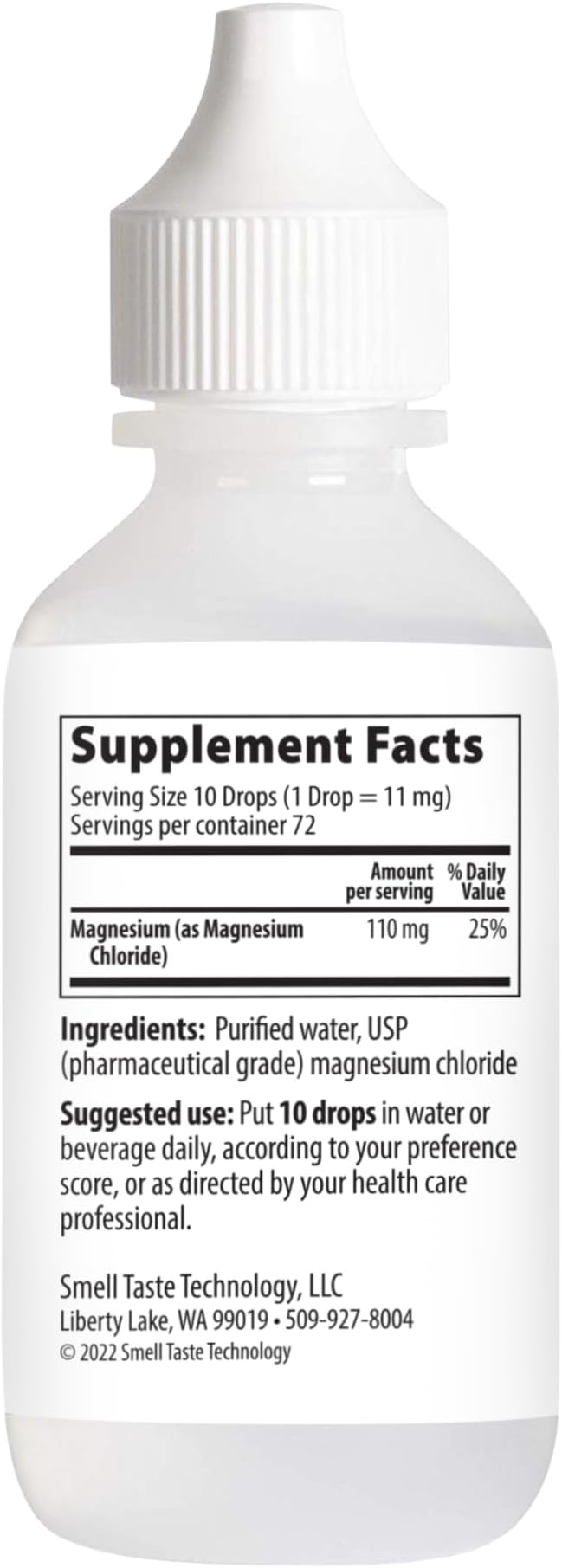 Taste N' Score Magnesium Liquid Ionic Mineral Supplement; 100% Pure; 110 mg; 72 Servings