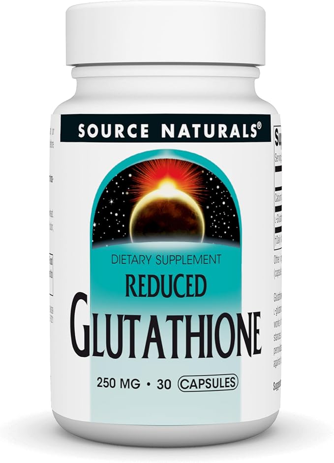 Source Naturals Glutathione, Supplement for Liver Support, 250mg - 30 Capsules