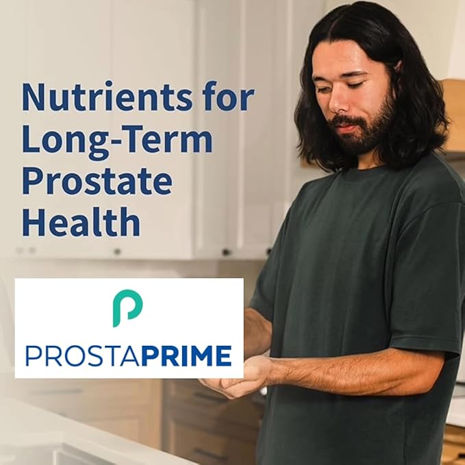 Official Prostate Health Capsules for Men β ProstaPrime Natural Bladder Support & Urinary Flow with Saw Palmetto, Nettle Root & Pygeum,1 Pack