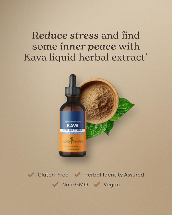 Organic Kava Root Liquid Extract for Stress Support & Relaxation: Vegan Kava Extract, Non-GMO Kava Kava Tincture for Calm & Relaxed Mood, Gluten-Free, 4 Oz | Up to 3 Months Supply