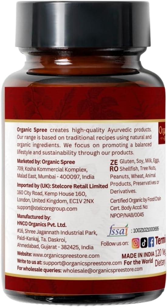 Arjuna 120 Tablets – USDA Organic Terminalia Arjuna Supplement – Supports Heart & Cardiovascular Health* - Pack of 3