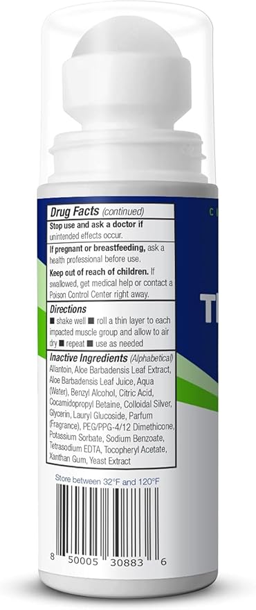 Theraworx Relief for Muscle Cramps Roll-On Fast-Acting Muscle Spasm, Leg Soreness with Magnesium Sulfate - 2.5 oz - 2 Count