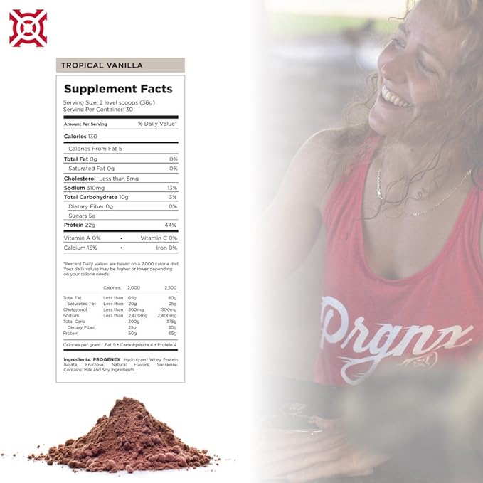 Progenex® Recovery | Best Post Workout Supplement | Hydrolyzed Whey Protein Shake Drink Mix | Help Sore Muscles | Tastes Great | Incredible Results | 30 Servings, Tropical Vanilla