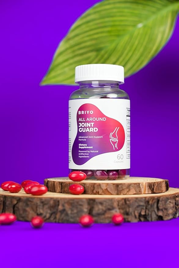 Briyo Joint Health Supplement All Around Joint Guard- with Collagen, Hyaluronic Acid, MSM & Boswellia, Quercetin, Bromelain and More for Cartilage, Joint Health & Flexibility, 30 Capsules