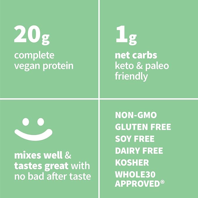 Sprout Living Organic Pea Protein Powder, Unflavored, 20 Grams of Plant Based Organic Protein Powder Without Artificial Sweeteners, Non Dairy, Non-GMO, Vegan, Gluten Free (2 Pound, 38 Servings)