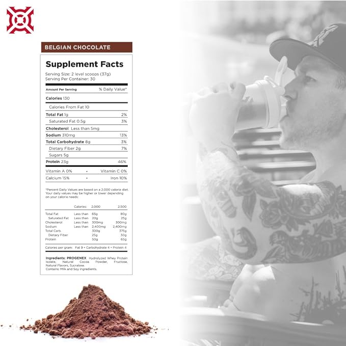 Progenex® Recovery | Best Post Workout Supplement | Hydrolyzed Whey Protein Shake Drink Mix | Help Sore Muscles | Tastes Great | Incredible Results | 30 Servings, Belgian Chocolate