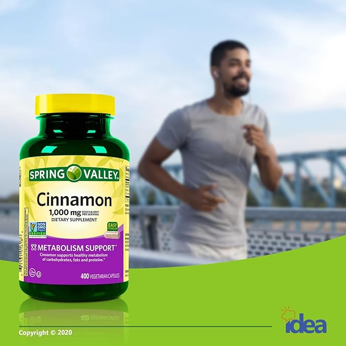 SV Cinnamon Capsules 1,000 mg, 400 Count (1 Pack) Metabolism Support Supplement for Carbohydrates, Fats, and Proteins Bundle with Exclusive Vitamins & Minerals A to Z - Better Idea Guide