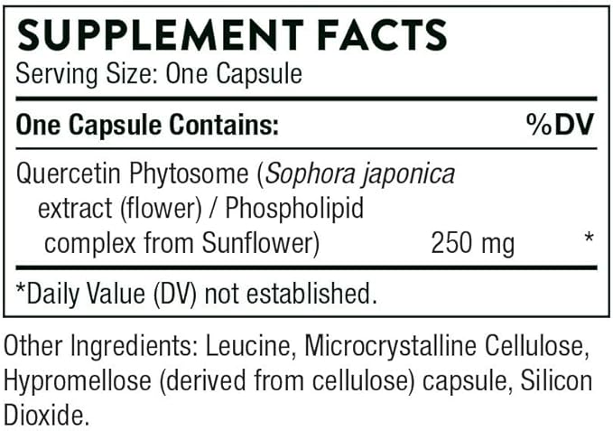 THORNE - Quercetin Phytosome - Exclusive Phytosome Complex for Immune Health, Respiratory Support, and Seasonal Allergy Relief* - 60 Capsules