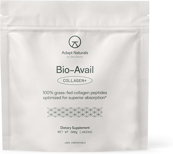 Bio-Avail Collagen+, Grass Fed Collagen Peptides, Optimized for Superior Absorption, Naturally-Sourced Bio-Avail Collagen Supplements for Women and Men, 30 Day Supply