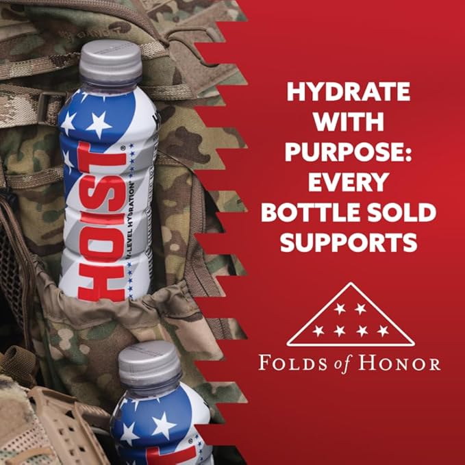 Hoist Premium Hydration Isotonic Electrolyte Drink, Powerful IV-Level Hydration, Five Star Punch, 16 Fl Oz (Pack of 12)