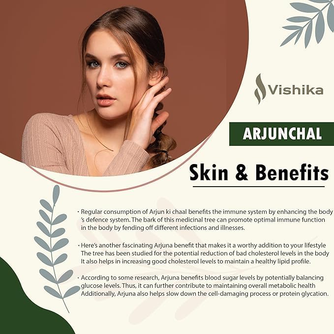 Organic Fresh Arjun Ki Chaal | Arjuna | Arjun Tree | Thella Maddi | Marudha Maram | Tree Bark | Terminalia Arjuna | Traditional Herbal Heart Supplement for Proper Heart Function - 100g