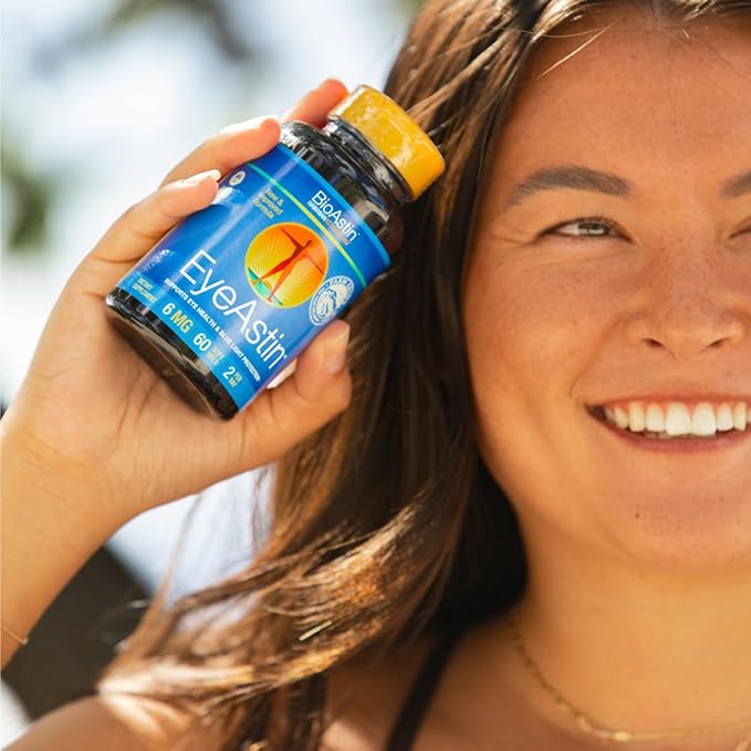 EyeAstin, BioAstin Hawaiian Astaxanthin with Lutein & Zeaxanthin, Supports Eye Health Naturally, 60 Count