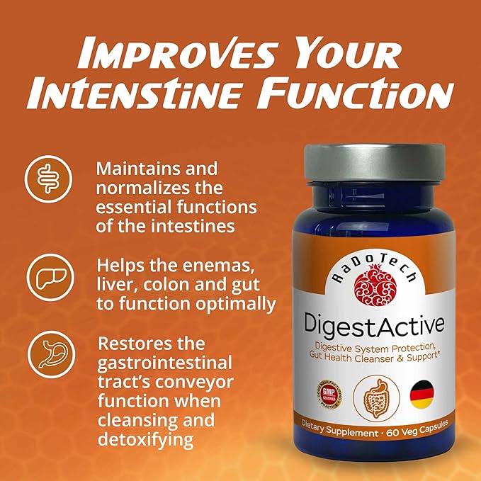 DigestActive, Normalize The Fuctions of Digestive System and Gut Health Support, Colon Cleanser for Women and Men, Promotes Overall Health (Pack of 1)