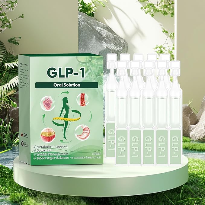 New GLP-1 Oral Solution,GLP-1 Six-in-One Oral Liquid,Natural GLP-1 Drops,GLP Supplement Drop for Women and Men (10 Packs-1 Box)