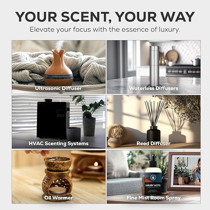 Aroma Country Luxury Hotel Diffuser Oil - Ritz Carlton Scent Oil for Diffuser & Air Fresheners for Home - Essential Oil Diffuser Refill, Home Fragrance Collection with Gardenia & Amber (8.5 Fl. Oz)