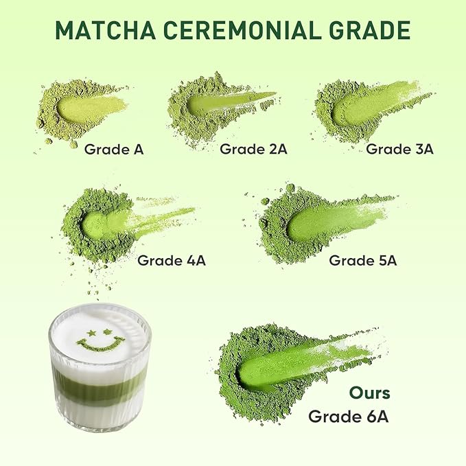 Organic Ceremonial Grade Matcha Powder:Superfood Vegan Supplement On-The-Go Green Tea Plant Based Digestive Enzymes & Energy Support with Akkermansia Probiotic Supports Radiant Skin 30 Stick Packs