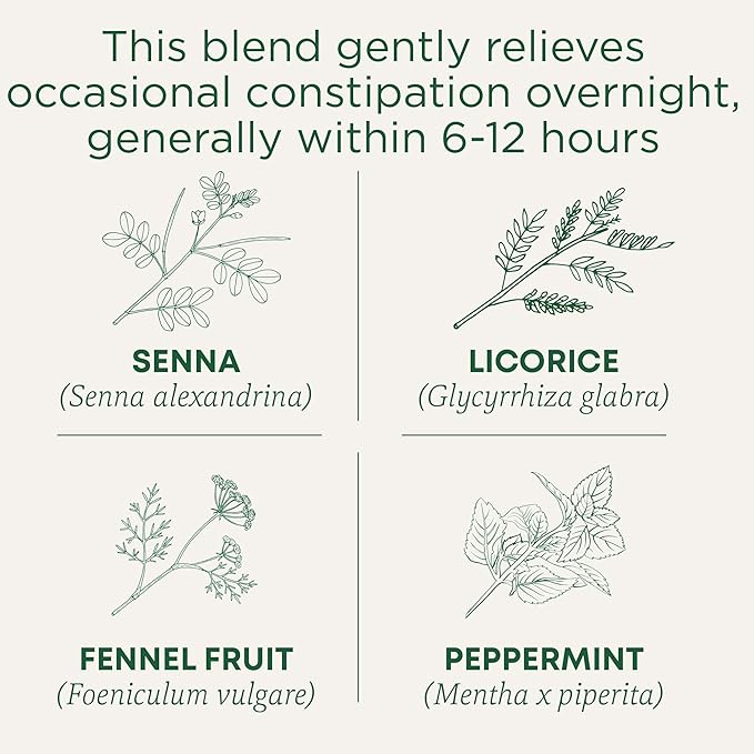 Traditional Medicinals Tea, Organic Smooth Move Peppermint, Relieves Occasional Constipation, Senna, 96 Tea Bags (6 Pack)