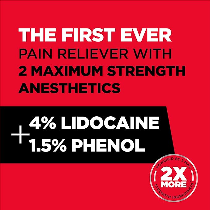 ABSORBINE JR. Pro Maximum-Strength Lidocaine Roll-On for Fast Nerve & Muscle Pain Relief - Non-Greasy, Long-Lasting Formula for Arthritis, Aches, Strains, & More - 2.5 oz - Pack of 1