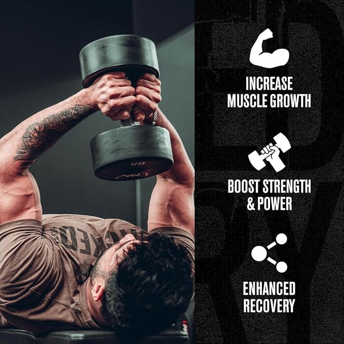 Jacked Factory Flavored Creatine Monohydrate Powder 425g - Creatine Supplement for Muscle Growth, Increased Strength, Enhanced Energy, & Improved Athletic Performance - 85 Servings, Blue Raspberry
