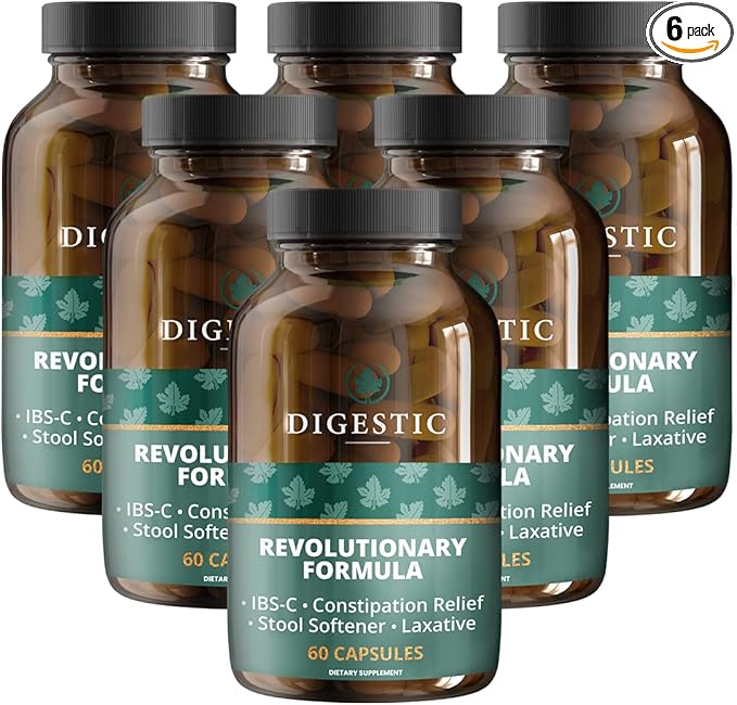 Digestic - Laxative for Constipation Relief, Stool Softener for IBS Severe and Strong Constipation 100% Natural - 360 Capsules - Colon Detox Cleanse, Gas and Bloating Stomach Relief for Adults