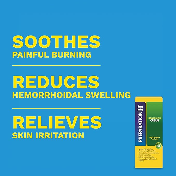 Preparation H Hemorrhoid Cream with Aloe for Multi-Symptom Relief - 1.8 Oz Tube