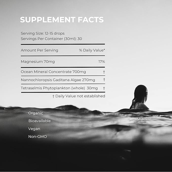 Activation Oceans Alive | 1 fl oz (30 ml) | Marine Phytoplankton Supplement | Chlorophyll & Mineral-Rich Formula for Energy & Focus | Natural Antioxidant Drops