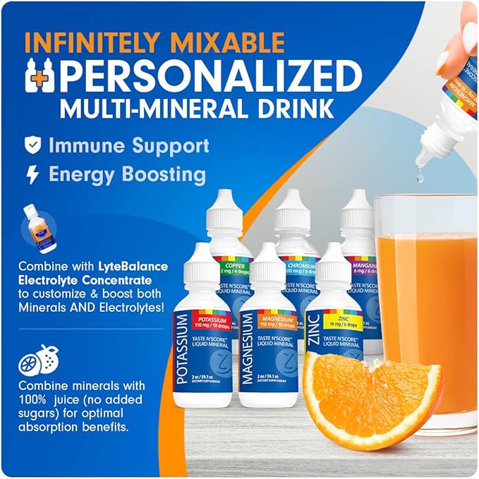 Taste N' Score Magnesium Liquid Ionic Mineral Supplement; 100% Pure; 110 mg; 72 Servings