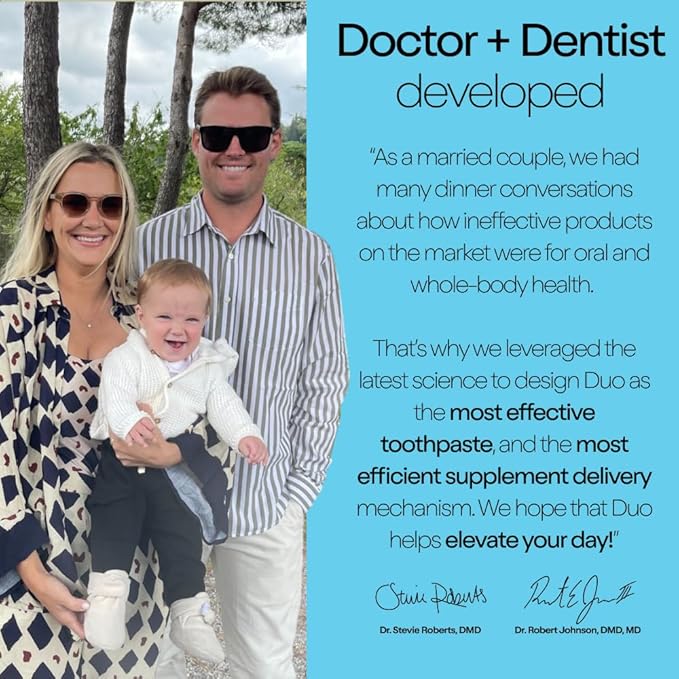 Duo Toothpaste Tablets | Nano-Hydroxyapatite (nHa) Natural Whitening, Remineralize, Reduce Sensitivity | Sustainable & Plastic Free | Dentist Created | Wild Mint Medley - 1 Bottle / 186 Tablets