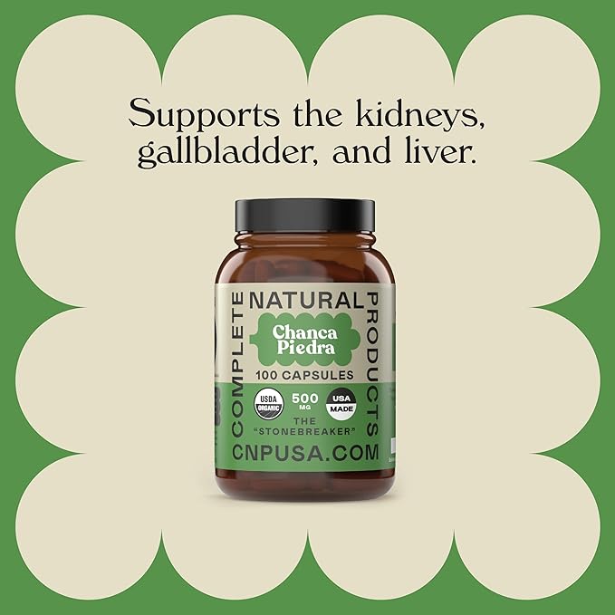 Organic Chanca Piedra Capsules - 500mg, 100 Pills, Pure Phyllanthus Niruri Stonebreaker Extract